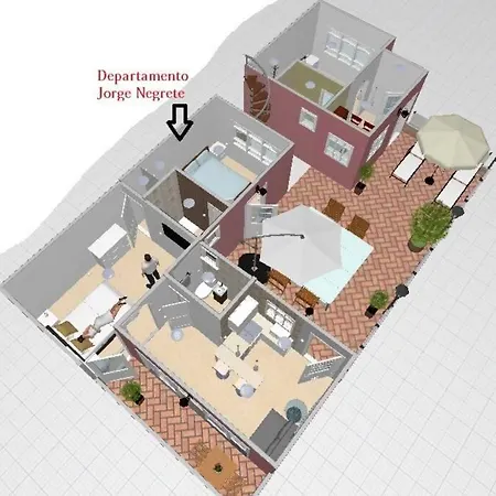 Habitacion Jorge Negrete - Habitacion Independiente Con Bano Privado Y Bella Terraza Comun-3