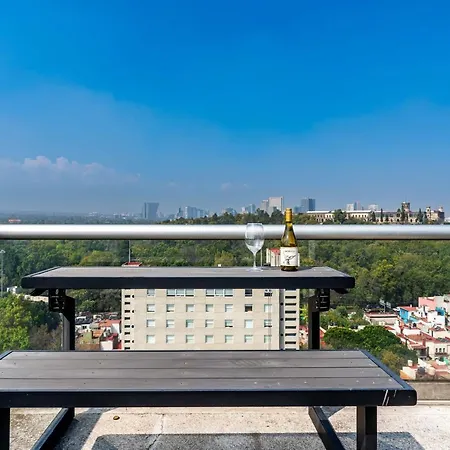 Departamento con las mejores vistas de la ciudad en Condesa - pool - gym - parking - AC-2