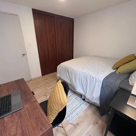 Private Bedroom In A 3-Bedroom Condo In Roma Norte-3
