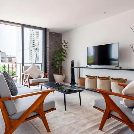 Fancy And Modern 2Br Duplex In Roma Norte-2