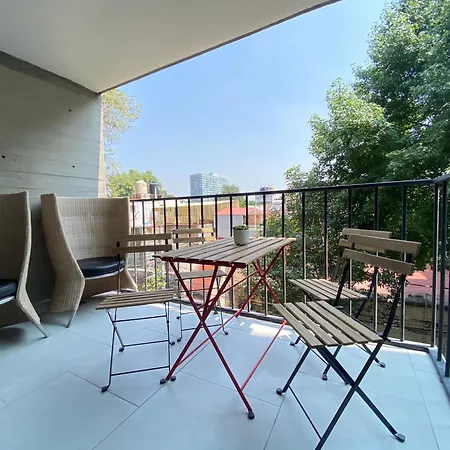 Moderno Departamento Con Terraza Pegado A La Condesa-3